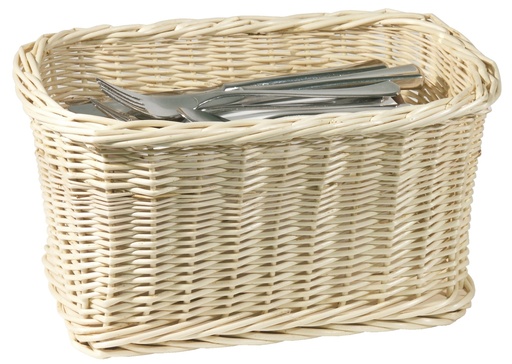 [CTO-4890/250] Besteckkorb tief aus Vollweide 25x 15cm