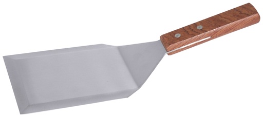 [CTO-4173/135] Bratenspachtel / Fettabstecher aus Edelstahl, mit Holzgriff 13,5cm x 11cm