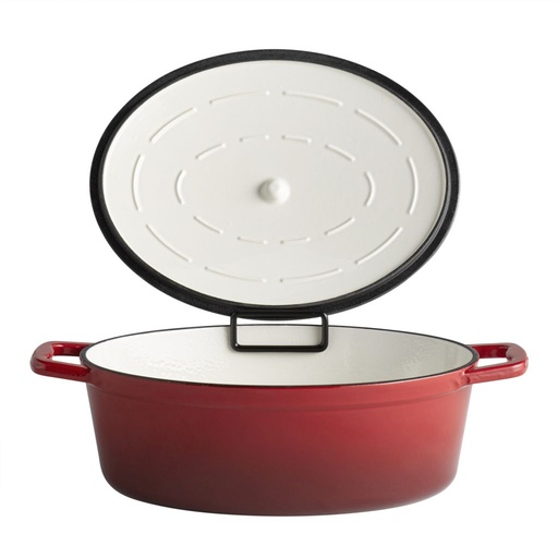 [APS-88308] Bräter '5 Stars' aus Gusseisen oval 33x25cm, mit Deckel