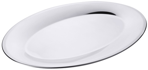 Buffet-Servierplatte Contacto oval aus Edelstahl 