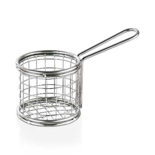 [WAS-4030085] Servier- und Frittierkorb Ø 8,5cm aus Chromnickelstahl