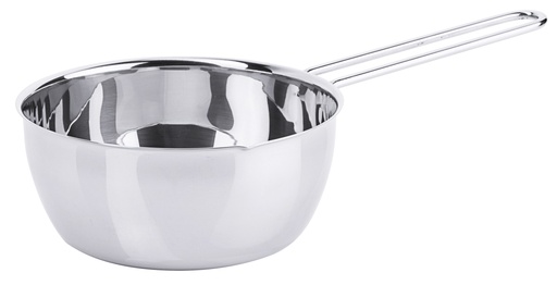 Butterpfännchen aus Edelstahl mit Ausgusschnaupe