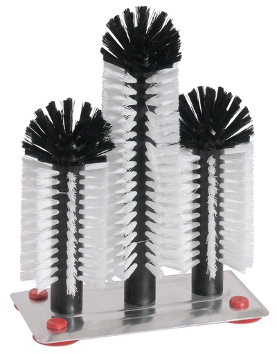 [CTO-5890/318] Gläserbürsten Contacto (Aluminiumplatte) 18/24/18cm