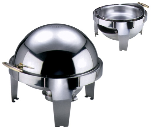 [CTO-7074/740] Roll Top Chafing Dish aus Edelstahl mit einem Brennbehälter