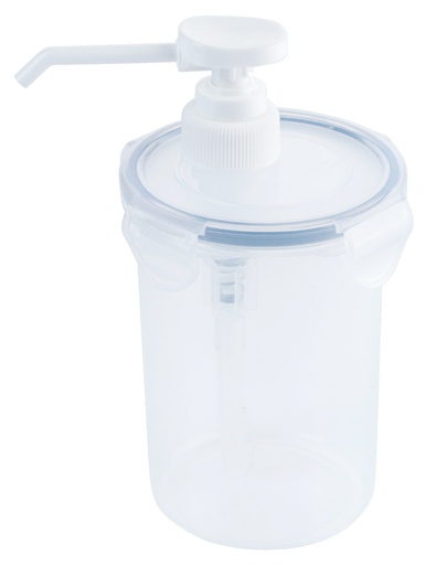 Dispenser aus Polypropylen rund mit Pumpe