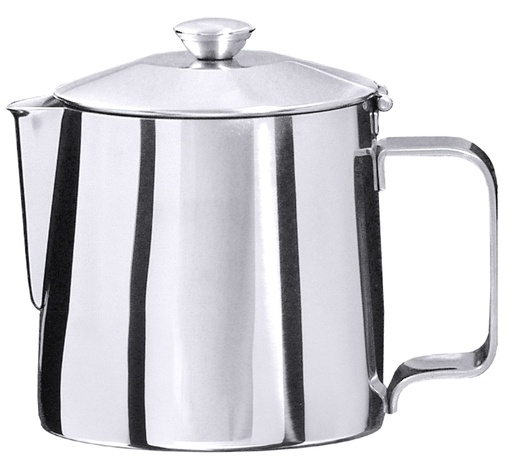 Teekannen aus Edelstahl 18/10 mit Scharnierdeckel