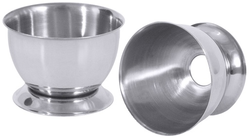 [CTO-8025/040] Eierbecher mit Loch ∅ 5cm aus Edelstahl