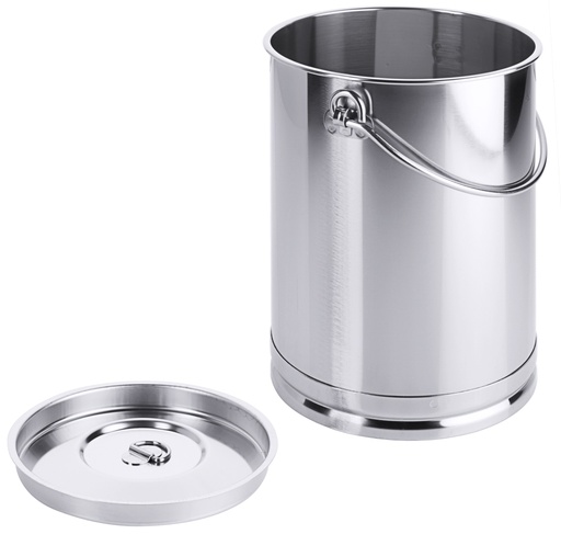 Eimer, zylindrisch mit Bodenreifen aus Edelstahl 18/10