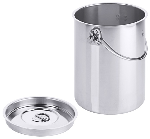 Eimer zylindrisch ohne Bodenreifen aus Edelstahl 18/10