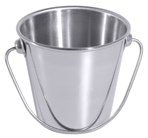 [CTO-1436/090] Servier-Eimer ∅ 8,5cm mit Bügel, aus Edelstahl