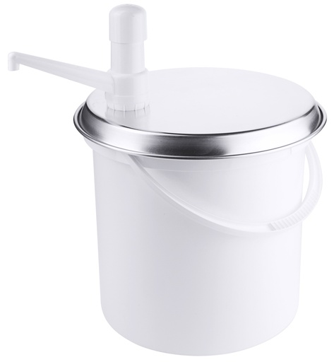 [CTO-1315/010] Eimer mit Dispenser 10 Liter aus weißem Polyethylen
