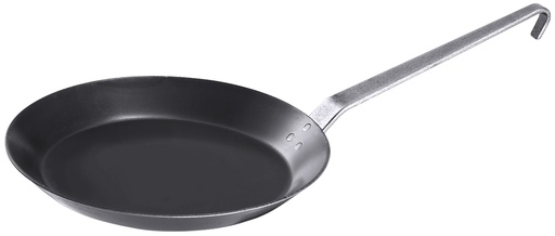 [CTO-5007/200] Lyoneser-Pfannen  mit Hakengriff aus ungeschwärztem schwarzen Stahl