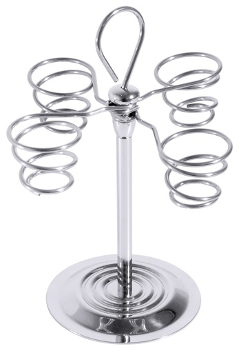 [CTO-1045/225]  Spiral-Eishörnchenständer aus Edelstahl 18/10