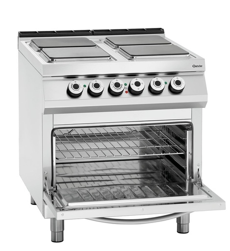 [BAR-296325] Elektroherd 900, mit 4 Platten und Backofen Bartscher