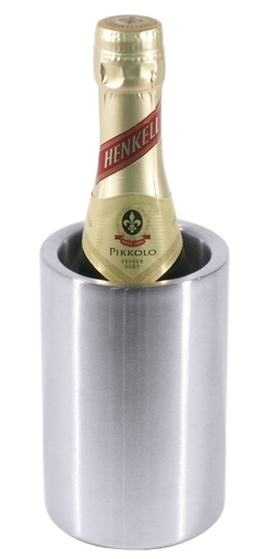[CTO-2374/120] Pikkolo-Flaschenkühler ∅ 8,5cm aus Edelstahl 18/10, doppelwandig