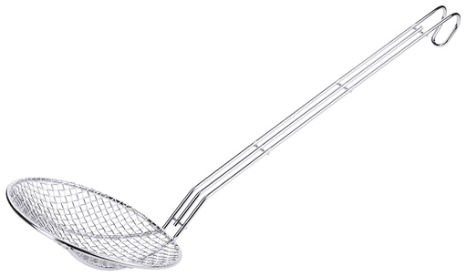 [CTO-86/095] Frittierlöffel rund, aus Edelstahl mit Gitternetz