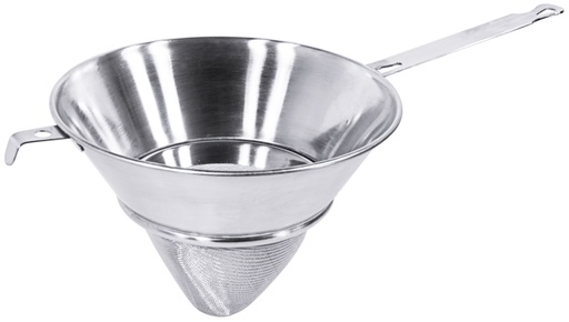 Gazespitzsieb mit Flachstiel aus Edelstahl 18/10