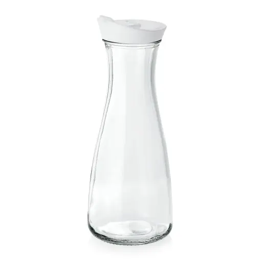 Krüge WAS Germany 1L aus Glas mit farbigem Kunststoffdeckel