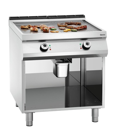 [BAR-296511] Elektro-Griddleplatte Serie 900, halb glatt/halb gerillt Bartscher