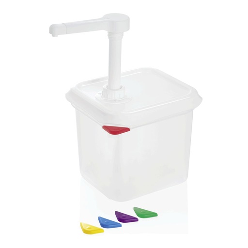 [WAS-3732260] Ketchup/Senfspender WAS Germany mit Pumpe 1/6 GN