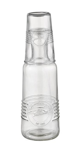 [APS-10690] Glaskaraffe 1 Liter, 2-teilig "OLD FASHIONED" 