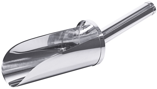 Küchenschaufel aus Edelstahl 18/10 mit schrägen Hohlgriff