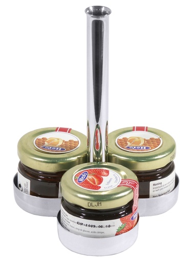 [CTO-3287/003] Marmeladenglas-Etagere Contacto aus Edelstahl 