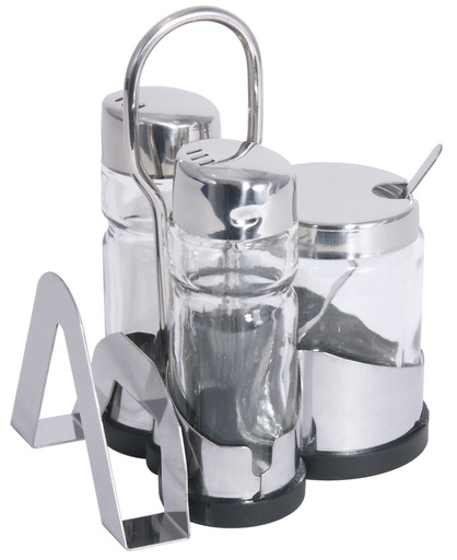 [CTO-1413/003] Menage Contacto Salz/Pfeffer, Senf, Halter