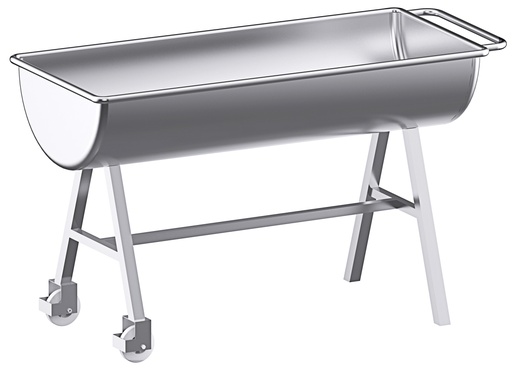 Mengmulden mit 4 Rollen kpl. mit Untergestell