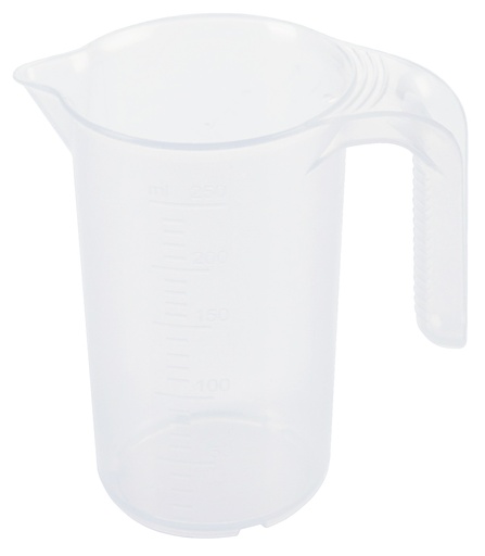 Messbecher mit geprägter Skala