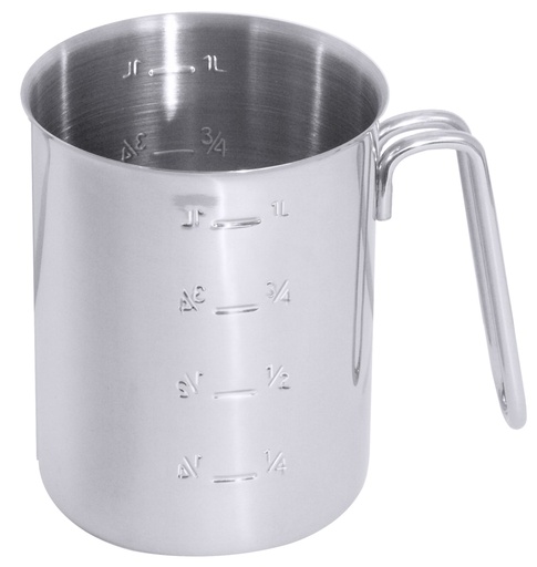[CTO-2620/100] Messbecher Contacto 1 Liter zylindrisch aus Edelstahl 