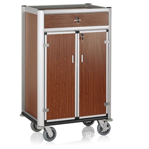 [WAS-4448000] Minibar Servicetrolley, Holz-Optik (dunkel)
