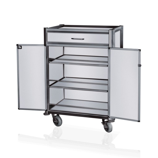 [WAS-4448003] Minibar Servicetrolley, Alu-Optik (schwarz)