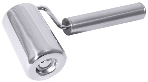 [CTO-1726/160] Rand-Teigrolle aus Edelstahl hochglänzend mit handlichem Rohrgriff 