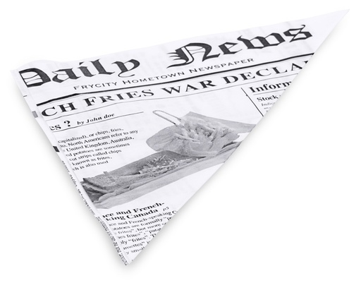 [CTO-4494/180] Pommes Frites-Tüte Contacto aus fettdichtem Papier (1000 Blatt)