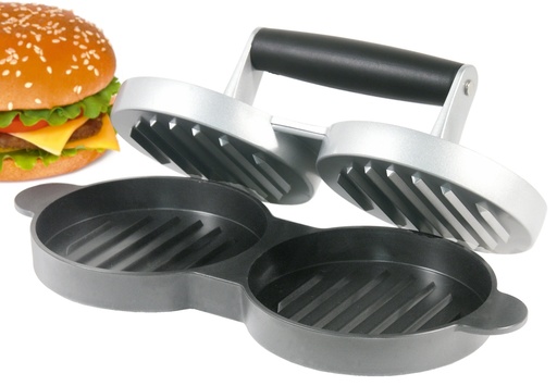 [CTO-1352/280] Hamburgerpresse Contacto doppelt aus Aluminiumguss, antihaft-beschichtet