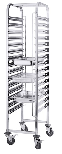 [CTO-8100/175] Regalwagen GastroNorm Contacto 1/1 aus Edelstahl 