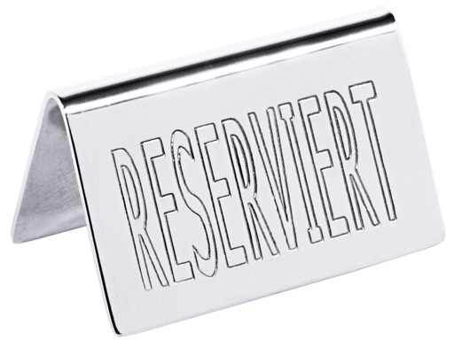 [CTO-1055/001] Tischschild Contacto 6,5x 4cm aus Edelstahl