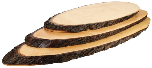 [CTO-3865/050] Rindenbrett oval- natürliche Baumscheibe aus Esche mit Rinde