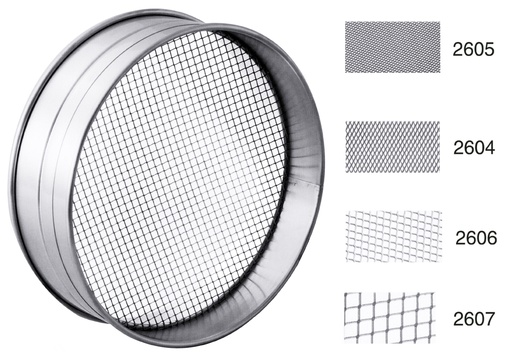 Rundsieb extra fein Lochmaß 0,5 x 1 mm