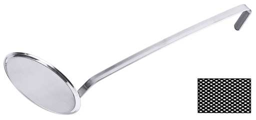[CTO-78/150] Netz-Schaumlöffel aus Edelstahl mit feinem Gewebe ∅ 16cm