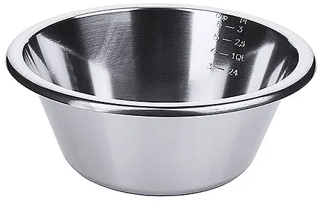 [CTO-1528/150] Küchenschüsseln flache konische Form, aus Edelstahl 18/10 mit Skala