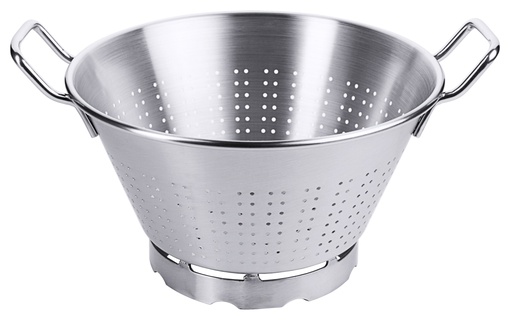 Seiher mit Bodenring aus Edelstahl