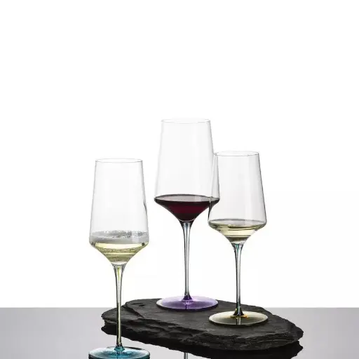 [SZW-123411] Sektgläser 400ml farbig INK-handmade mit Moussierpunkt Zwiesel Glas