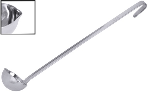 [CTO-1818/045] Dosier-Schöpfkelle fugenlos aus Edelstahl  hochglänzend, mit zwei Ausgussschnaupen