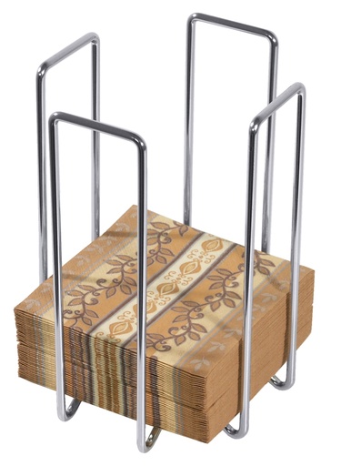 [CTO-2280/140] Serviettenhalter quadratisch aus verchromten Draht