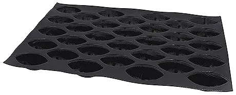 [CTO-6681/067] Backmatten KLÖßCHEN aus schwarzem glasfaserverstärkten Silikon