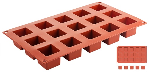 [CTO-6644/035] Backmatten WÜRFEL aus reinem flexiblen Silikon