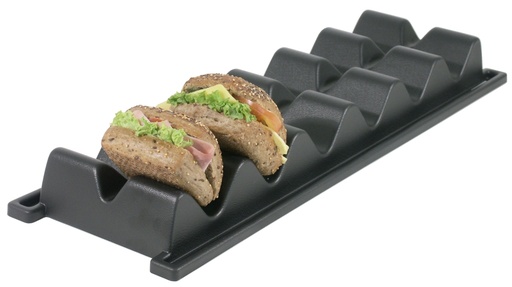 [CTO-4909/006] Snackablage (Snackwelle) aus mattem schwarzem Polystyrol