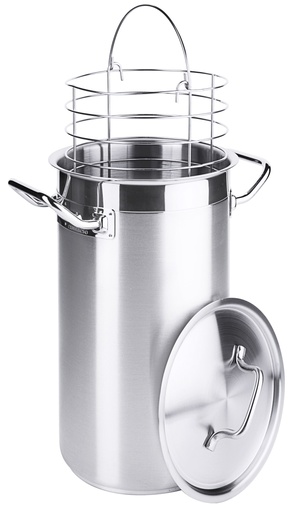 [CTO-2202/160] Spargelkochtopf aus Edelstahl 5,5 Liter, hohe Ausführung